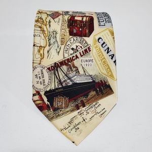 Artifacts Museum Silk Travel Pattern Tie